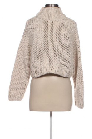 Дамски пуловер Zara Knitwear, Размер M, Цвят Бежов, Цена 16,23 лв.