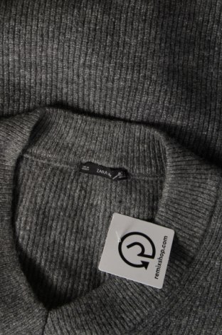 Дамски пуловер Zara Knitwear, Размер L, Цвят Сив, Цена 8,10 лв.