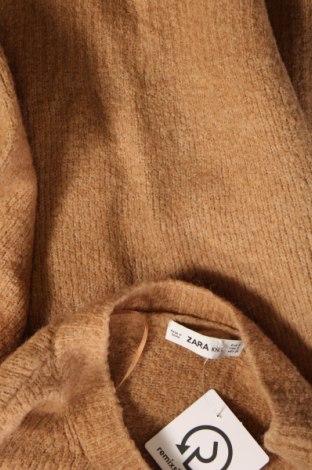 Дамски пуловер Zara Knitwear, Размер S, Цвят Кафяв, Цена 8,10 лв.
