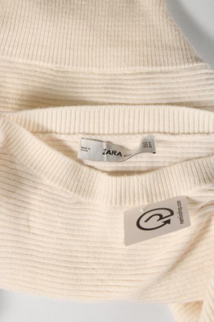 Дамски пуловер Zara Knitwear, Размер S, Цвят Екрю, Цена 8,64 лв.
