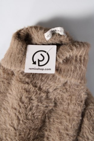 Дамски пуловер Zara Knitwear, Размер M, Цвят Бежов, Цена 7,56 лв.