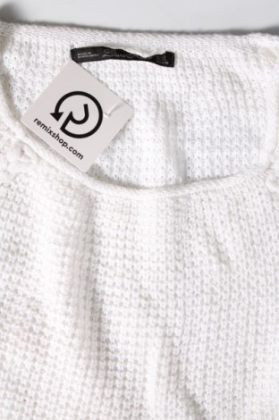 Дамски пуловер Zara Knitwear, Размер L, Цвят Бял, Цена 7,02 лв.