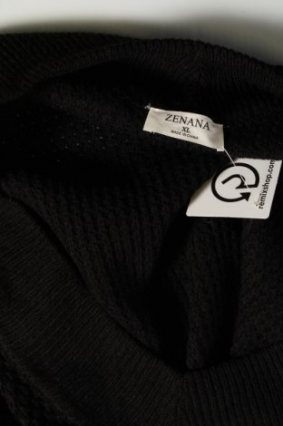 Дамски пуловер Zenana, Размер XL, Цвят Черен, Цена 22,54 лв.