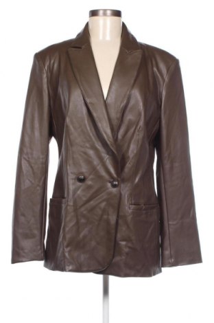 Дамско кожено сако Guess, Размер XL, Цвят Зелен, Цена 145,75 лв.
