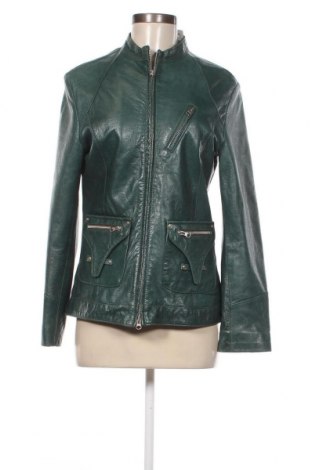 Damen Lederjacke, Größe M, Farbe Grün, Preis 41,25 €