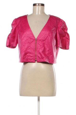Dámská kožená bunda , Velikost XL, Barva Růžová, Cena  664,00 Kč