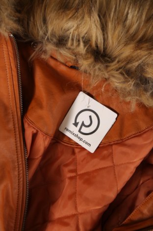 Дамско кожено яке, Размер 3XL, Цвят Оранжев, Цена 49,00 лв.