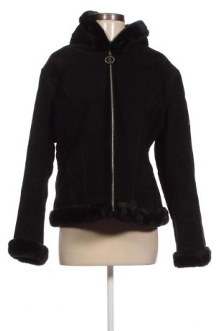 Дамско кожено яке, Размер XL, Цвят Черен, Цена 98,44 лв.