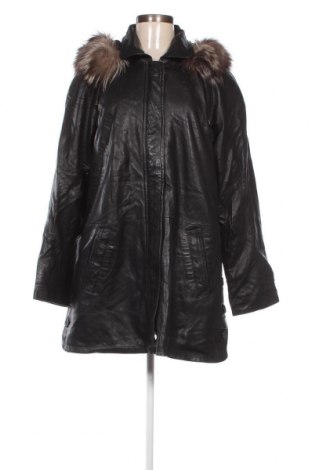 Дамско кожено яке, Размер M, Цвят Черен, Цена 90,95 лв.