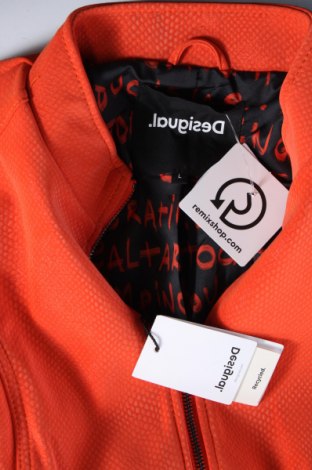Damen Lederjacke Desigual, Größe M, Farbe Orange, Preis 39,90 €