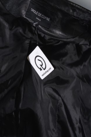 Γυναικείο δερμάτινο μπουφάν Drole De Copine, Μέγεθος XL, Χρώμα Μαύρο, Τιμή 30,31 €