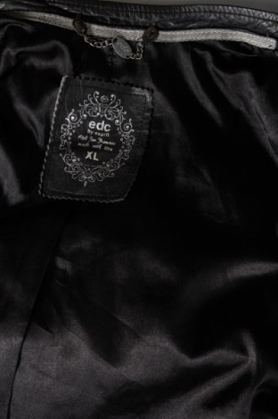 Дамско кожено яке Edc By Esprit, Размер XL, Цвят Черен, Цена 131,72 лв.