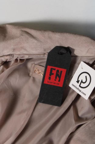 Γυναικείο δερμάτινο μπουφάν Freaky Nation, Μέγεθος S, Χρώμα  Μπέζ, Τιμή 119,69 €