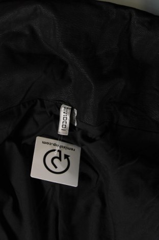 Дамско кожено яке H&M Divided, Размер M, Цвят Черен, Цена 22,05 лв.