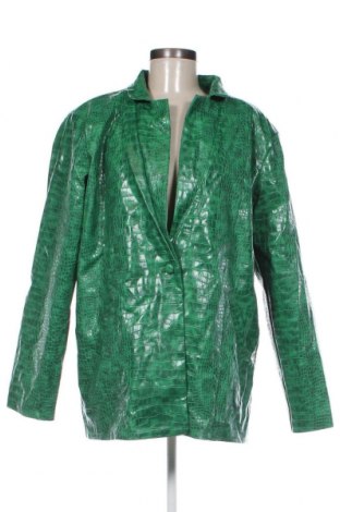 Дамско кожено яке Pretty Little Thing, Размер M, Цвят Зелен, Цена 41,65 лв.