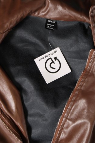 Dámska kožená bunda  SHEIN, Veľkosť XS, Farba Hnedá, Cena  17,50 €