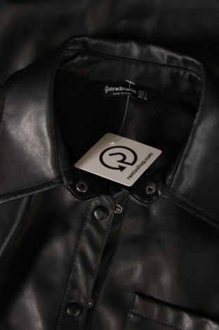 Geacă de piele pentru femei Stradivarius, Mărime L, Culoare Negru, Preț 81,04 Lei