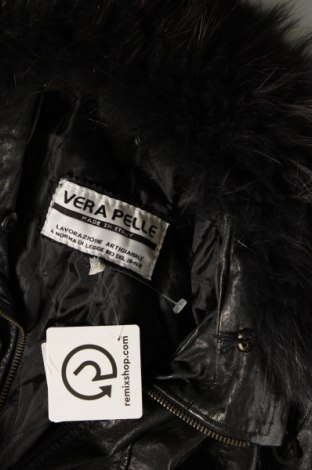 Γυναικείο δερμάτινο μπουφάν Vera Pelle, Μέγεθος M, Χρώμα Μαύρο, Τιμή 81,94 €