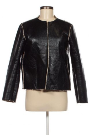Дамско кожено яке Zara, Размер S, Цвят Черен, Цена 18,04 лв.