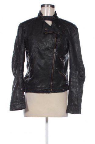 Дамско кожено яке Zara, Размер M, Цвят Черен, Цена 75,65 лв.