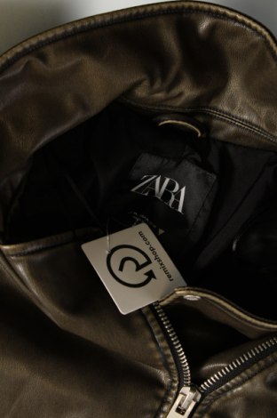 Γυναικείο δερμάτινο μπουφάν Zara, Μέγεθος XL, Χρώμα Καφέ, Τιμή 20,92 €