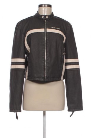 Damen Lederjacke iets frans..., Größe L, Farbe Grau, Preis € 22,83