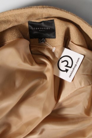 Дамско палто Cortefiel, Размер M, Цвят Бежов, Цена 23,46 лв.