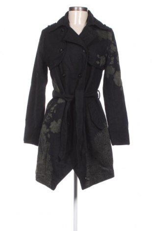 Дамско палто Desigual, Размер M, Цвят Черен, Цена 126,00 лв.