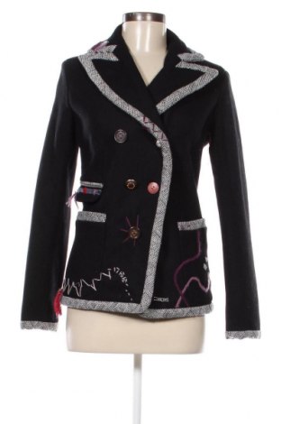 Дамско палто Desigual, Размер M, Цвят Черен, Цена 51,60 лв.