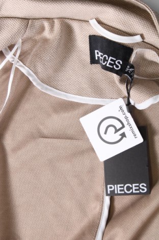 Γυναικείο παλτό Pieces, Μέγεθος XL, Χρώμα  Μπέζ, Τιμή 55,67 €