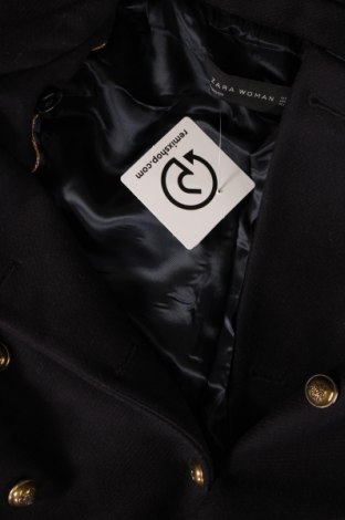 Дамско палто Zara, Размер L, Цвят Син, Цена 25,16 лв.