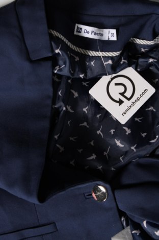 Γυναικείο σακάκι Defacto, Μέγεθος S, Χρώμα Μπλέ, Τιμή 6,26 €