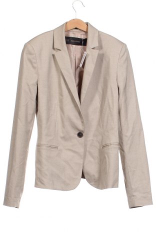Дамско сако Zara, Размер XS, Цвят Бежов, Цена 47,82 лв.
