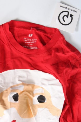 Kinder Shirt H&M, Größe 4-5y/ 110-116 cm, Farbe Rot, Preis 3,52 €