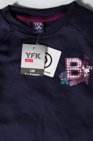 Bluză pentru copii Y.F.K., Mărime 6-7y/ 122-128 cm, Culoare Albastru, Preț 59,21 Lei
