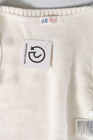 Kinder Strickjacke H&M, Größe 4-5y/ 110-116 cm, Farbe Weiß, Preis € 4,85