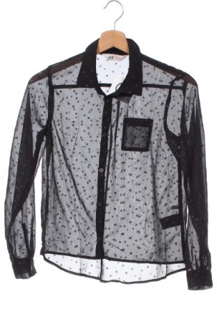 Kinderhemd H&M, Größe 10-11y/ 146-152 cm, Farbe Schwarz, Preis 1,84 €