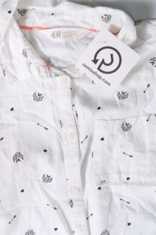 Детска риза H&M, Размер 10-11y/ 146-152 см, Цвят Бял, Цена 15,00 лв.