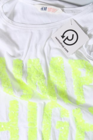Детска тениска H&M, Размер 10-11y/ 146-152 см, Цвят Бял, Цена 6,84 лв.