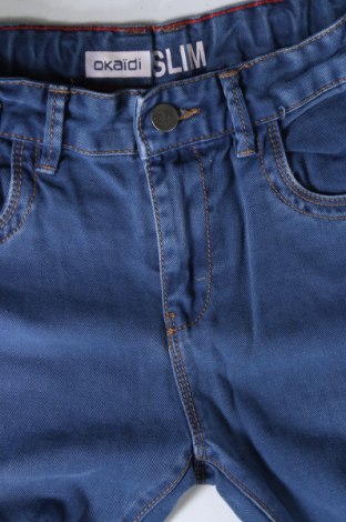 Dětské džíny  Okaidi, Velikost 8-9y/ 134-140 cm, Barva Modrá, Cena  163,00 Kč