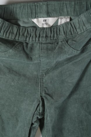 Dziecięce sztruksy H&M, Rozmiar 5-6y/ 116-122 cm, Kolor Zielony, Cena 67,17 zł