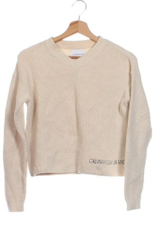 Детски пуловер Calvin Klein Jeans, Размер 13-14y/ 164-168 см, Цвят Бежов, Цена 31,20 лв.