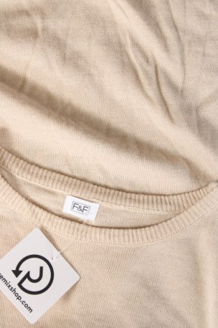 Детски пуловер F&F, Размер 11-12y/ 152-158 см, Цвят Бежов, Цена 8,16 лв.