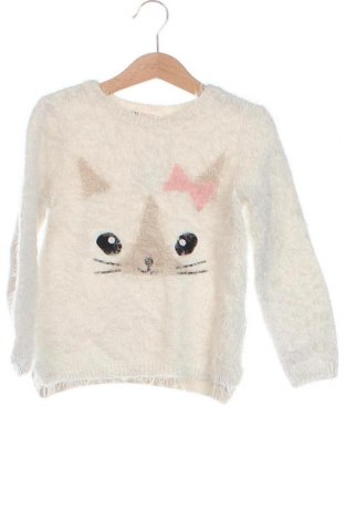 Детски пуловер H&M, Размер 4-5y/ 110-116 см, Цвят Бял, Цена 17,00 лв.