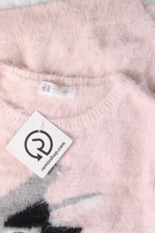 Детски пуловер H&M, Размер 8-9y/ 134-140 см, Цвят Розов, Цена 17,00 лв.