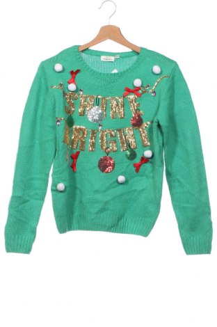 Детски пуловер KappAhl, Размер 12-13y/ 158-164 см, Цвят Зелен, Цена 6,82 лв.