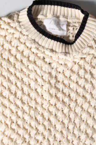 Детски пуловер Zara, Размер 13-14y/ 164-168 см, Цвят Екрю, Цена 7,36 лв.