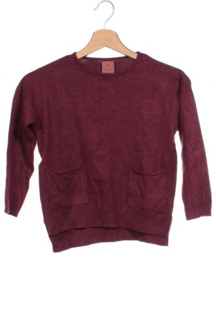 Детски пуловер Zara Knitwear, Размер 6-7y/ 122-128 см, Цвят Червен, Цена 9,38 лв.