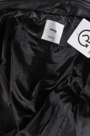 Detská kožená bunda  Sinsay, Veľkosť 11-12y/ 152-158 cm, Farba Čierna, Cena  16,37 €