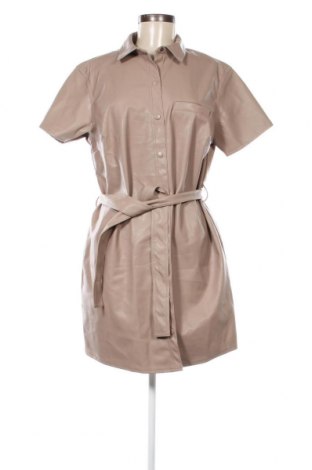 Δερμάτινο φόρεμα H&M Divided, Μέγεθος L, Χρώμα  Μπέζ, Τιμή 17,07 €